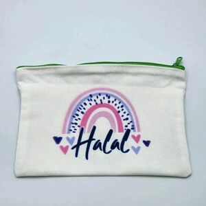 Halal Canvas Zipper Pencil Bag Makeup Bag Pouch Bag Handmade NWT
